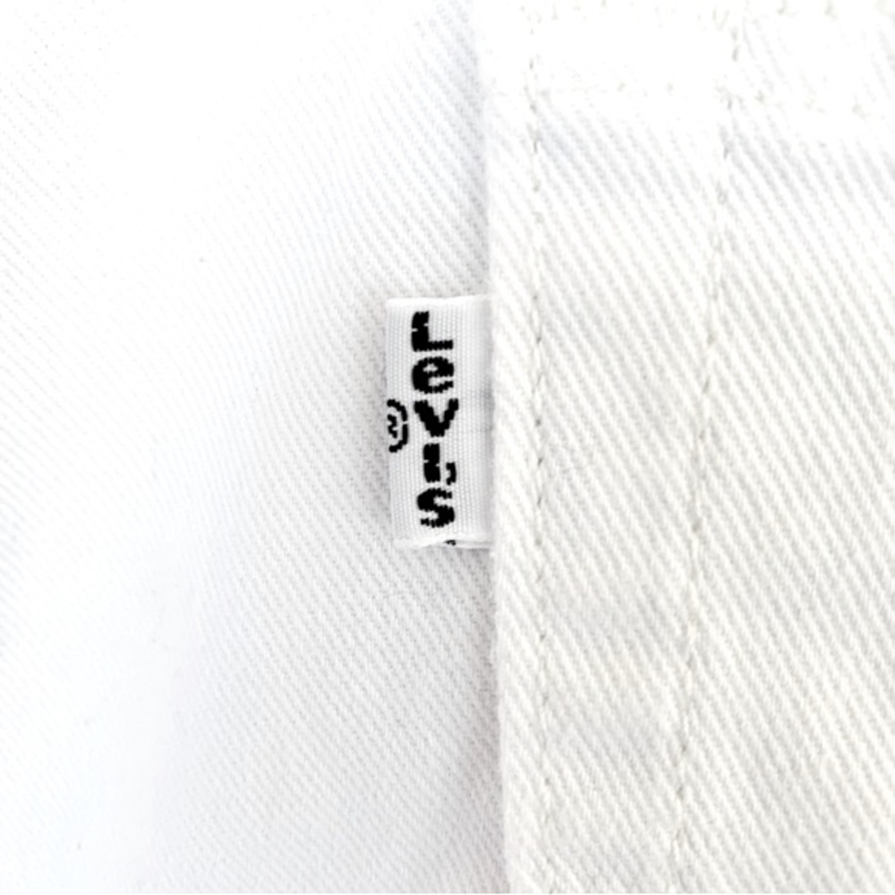 Levi’s White 514 Straight Leg Jeans with White Tab - Picture 7 of 8